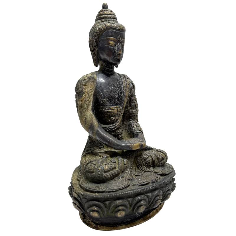Newar Boeddha paar uit Patan ateliers in vuurverguld brons