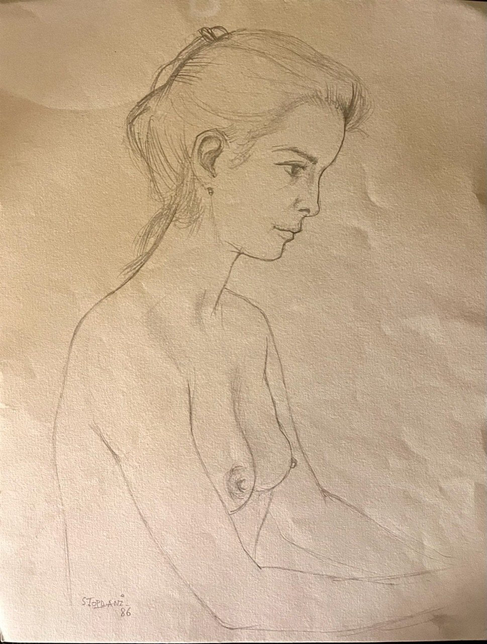 Overzichtsfoto van de tekening die de textuur van het authentieke papier toont.