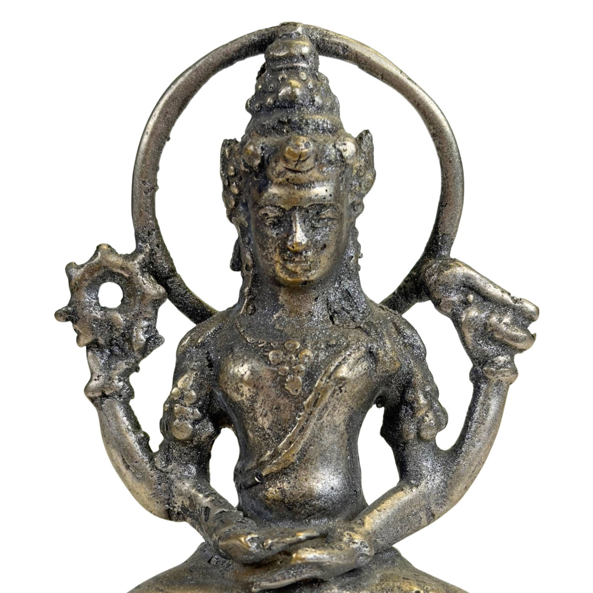 Oud Indonesisch Vishnu beeld als symbool voor bescherming, balans, harmonie en spirituele richting