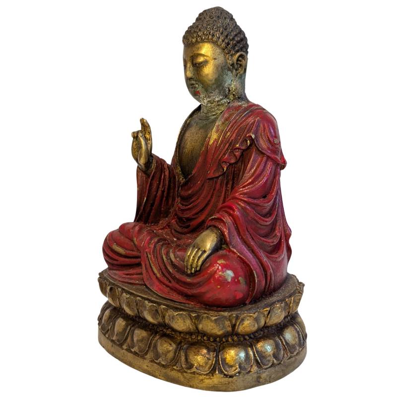 Oude Aziatische bronzen Boeddha in abhaya mudra