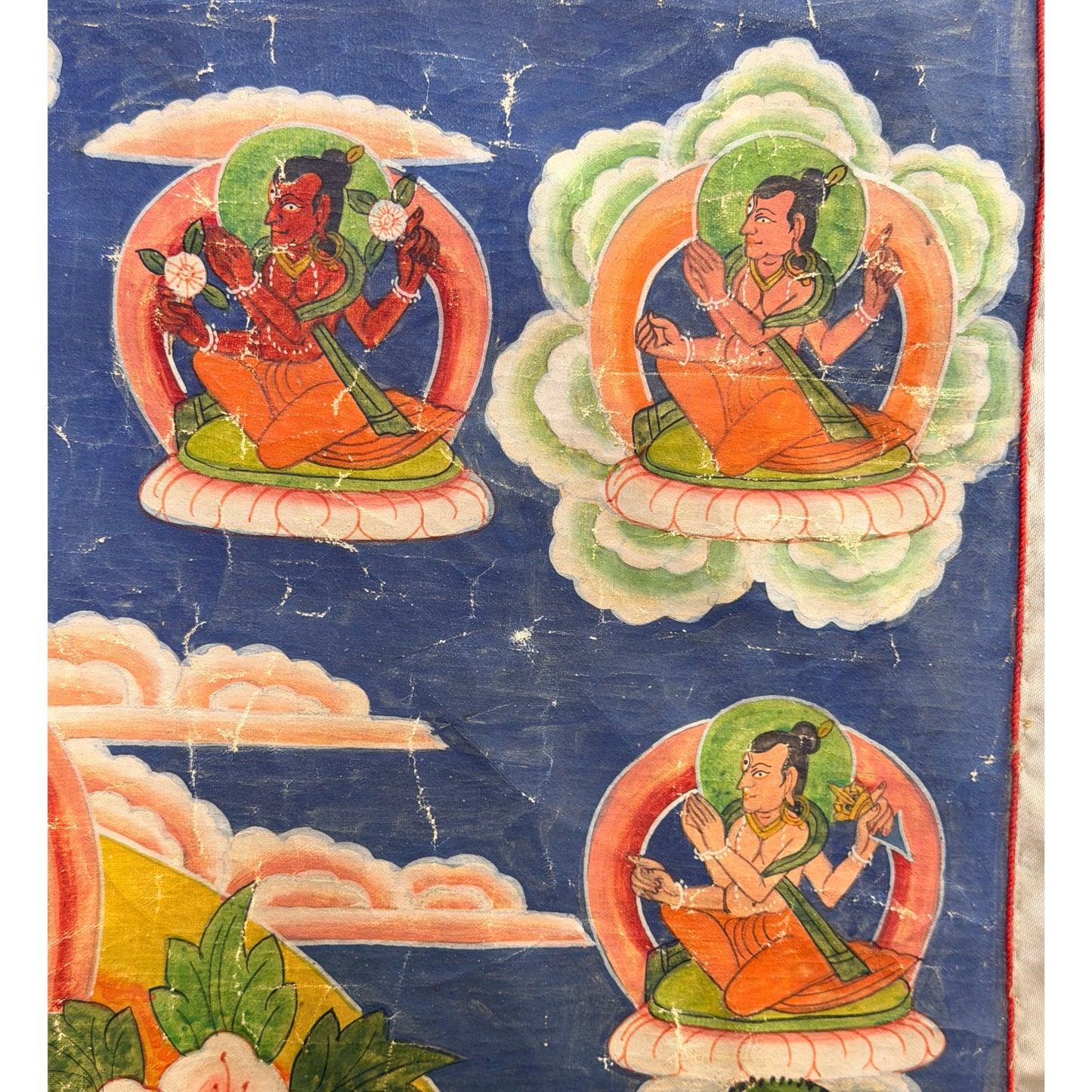 Rode Tara op traditionele Newar paubha uit Kathmandu