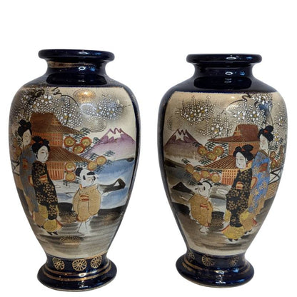 Satsuma keramiek Japan Meiji met geisha scènes decoratief aardewerk