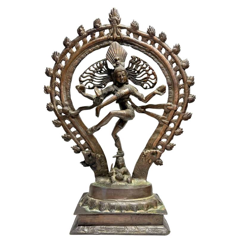 Shiva Nataraja beeld brons India kosmische dans antiek hindoeïstisch beeld