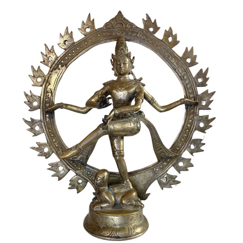 Zeldzame Bronzen Shiva Nataraja uit Ladakh – Himalayastijl – 33,5 cm – 1,8 kg