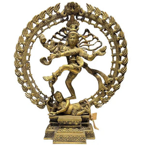 Antieke Vuurvergulde Nataraja – Lord Shiva – Vroeg 20e Eeuw (1900-1940)