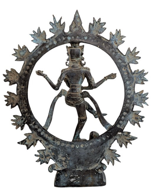Traditioneel gegoten bronzen Shiva Nataraja