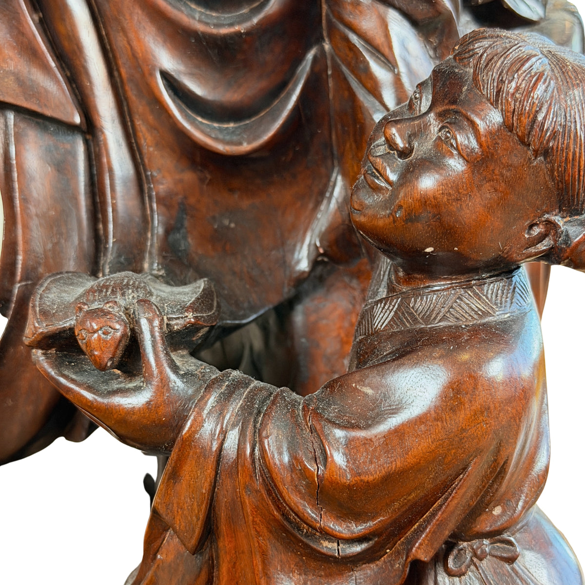 Dienaartje met perzik, close-up