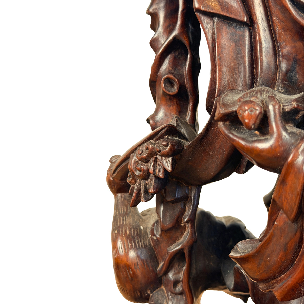 Diep gesneden gewaadplooien, detail