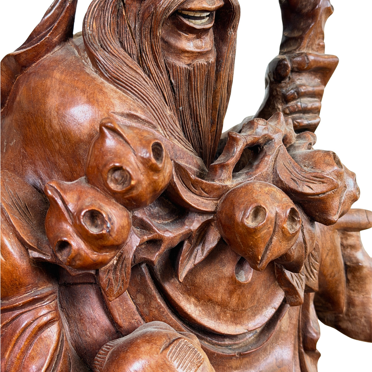 Perziken van onsterfelijkheid en staf, detail