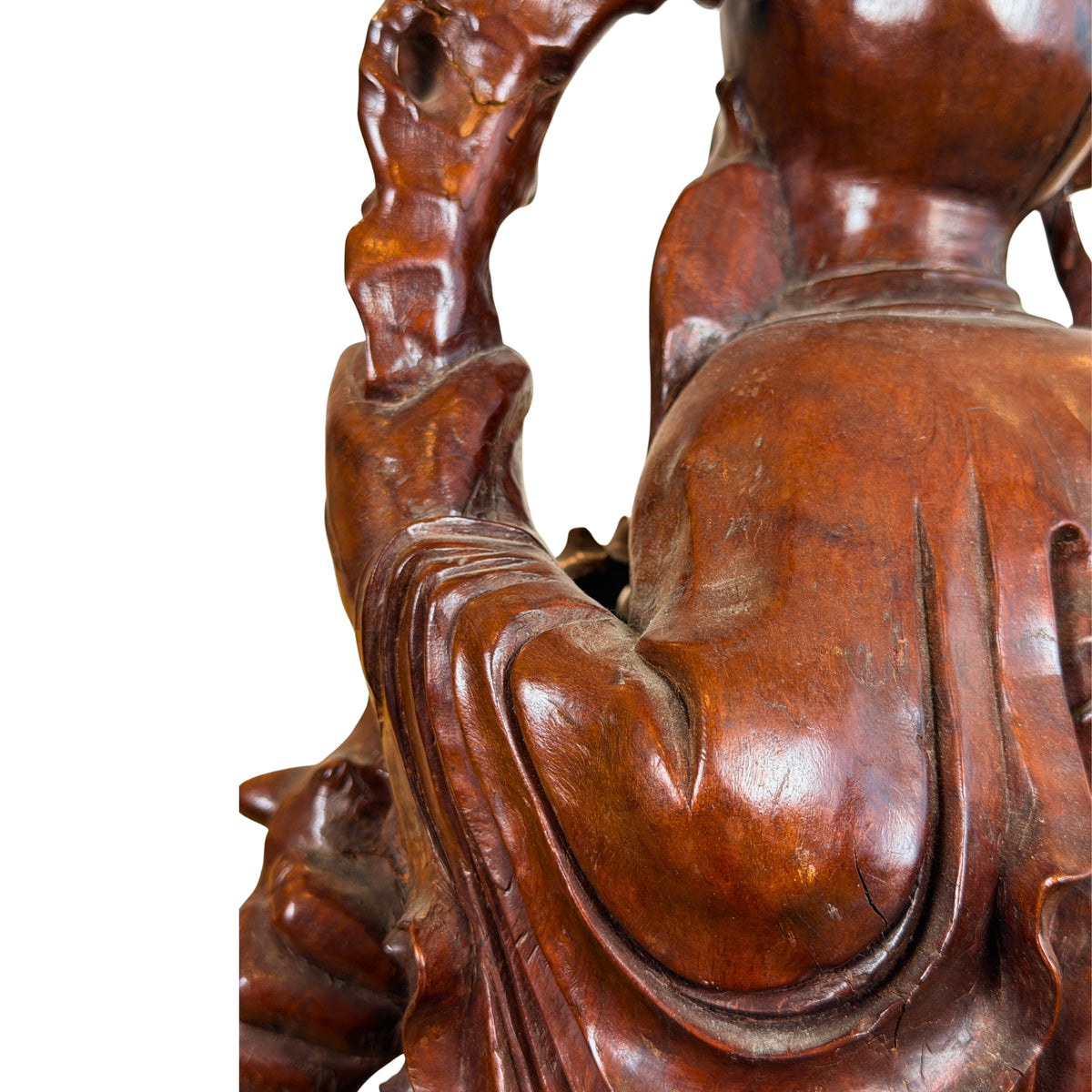 Staf en rug van Shoulao, detail