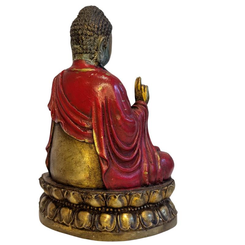 Sino-boeddhistisch bronzen Boeddha ca. 1900 in abhaya mudra