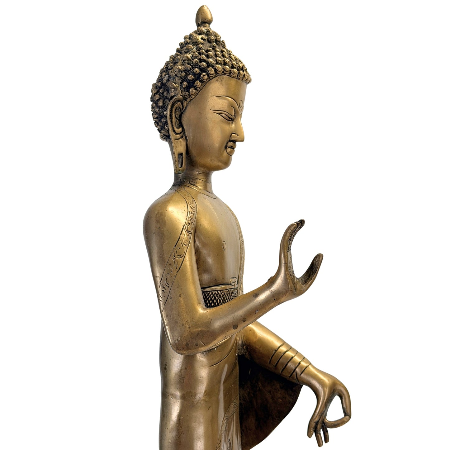 Detail zijaanzicht van gezicht, opgeheven hand en neerwaartse arm – SKU 736