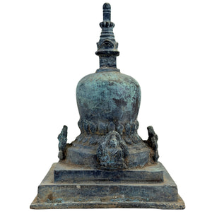 Oost-Indiase bronzen votiefstupa – Pala-traditie – ca. 10e–12e eeuw – 10,5 cm
