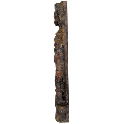 Tempelpaneel Vishnu Lakshmi kirtimukha hout India teakhout reliëf