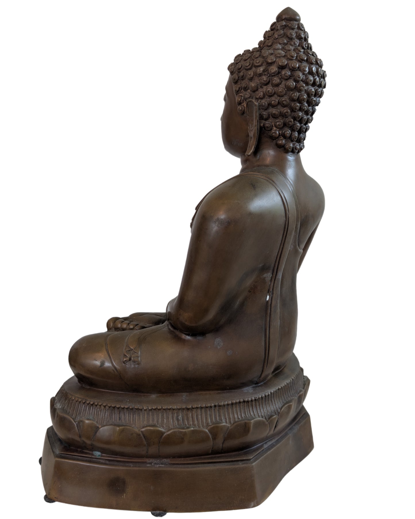 Imposant spiritueel kunstwerk van 49 cm hoog uit de Thaise metaalkunst.