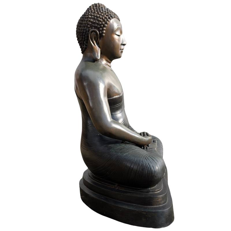 Sri Lankaanse Boeddha in vuurverguld brons uit de 17e–18e eeuw