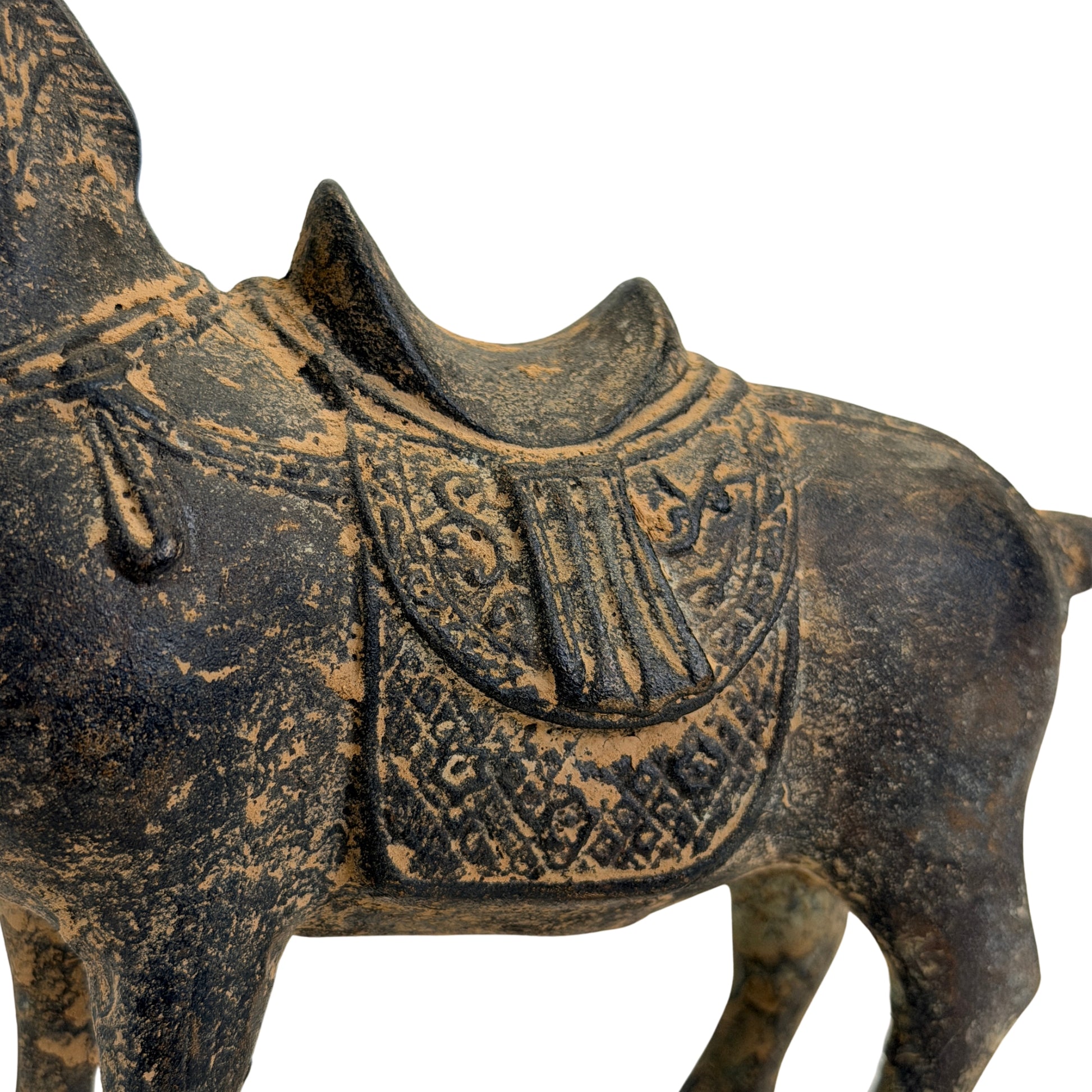 Detail van voet en lichaam van Tang-stijl paardensculptuur