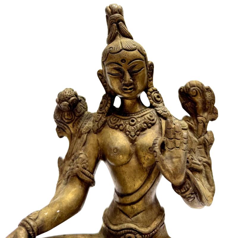 Tara beeld brons India boeddhistische godin sculptuur