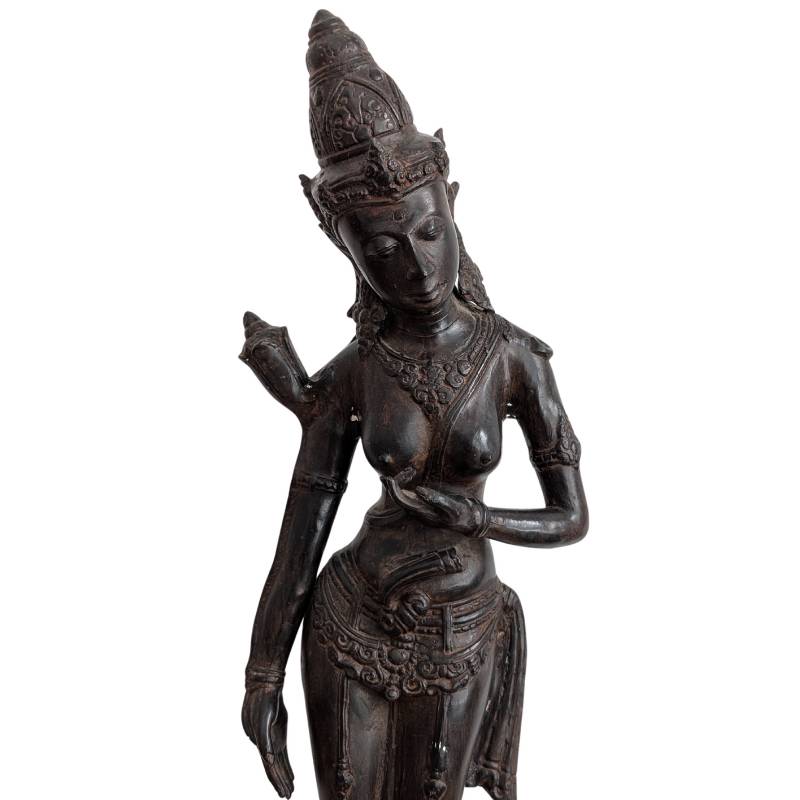 Bronzen Tara bodhisattva uit Zuidoost-Azië, Khmer Revival