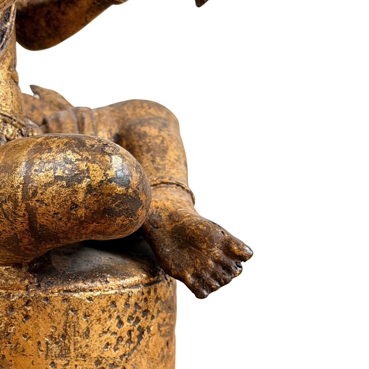 Detail van het kapsel aan de achterzijde
