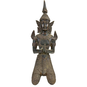 Thaise Bronzen Theppanom Tempelwachter – Boeddhistische Beschermengel – 21,7 cm
