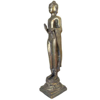 Bronzen tempelbeeld uit Thailand voor het versterken van moed en innerlijke kracht.