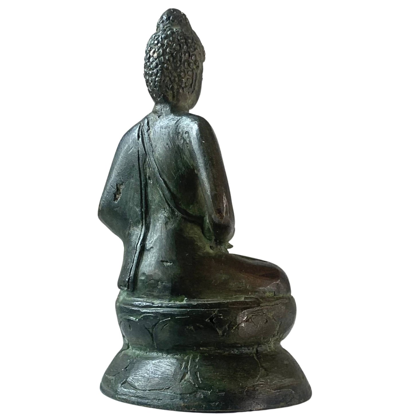 Kleinschalig bronzen Boeddha beeldje in de Thaise Ayutthaya stijl.