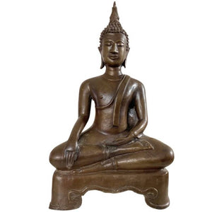 Boeddha Beeld in Brons – Thailand – Bhumisparsha Mudra – LOT 186