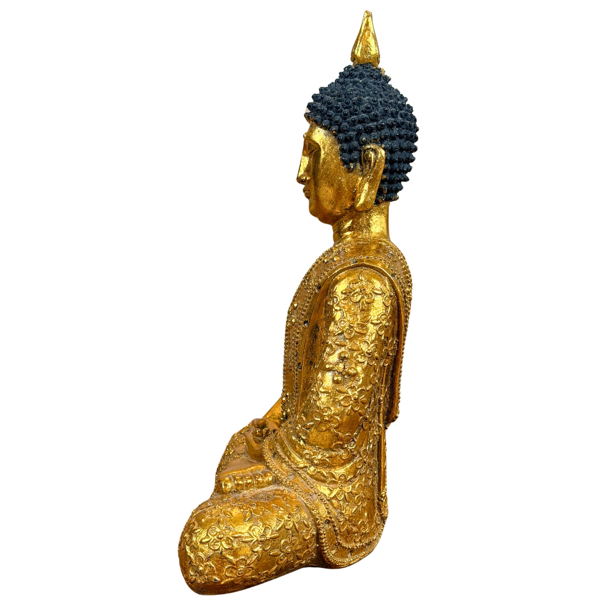 Rechterzijde van de Thaise Boeddha in meditatiehouding