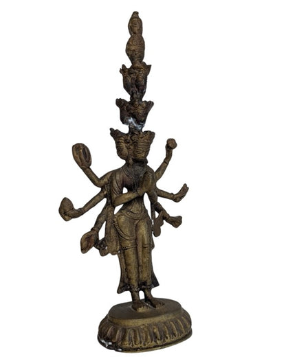 Tibetaans Avalokiteshvara beeld van vuurverguld brons