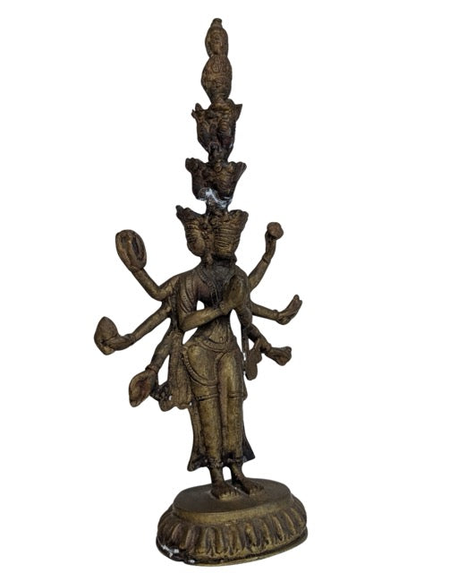 Tibetaans Avalokiteshvara beeld van vuurverguld brons