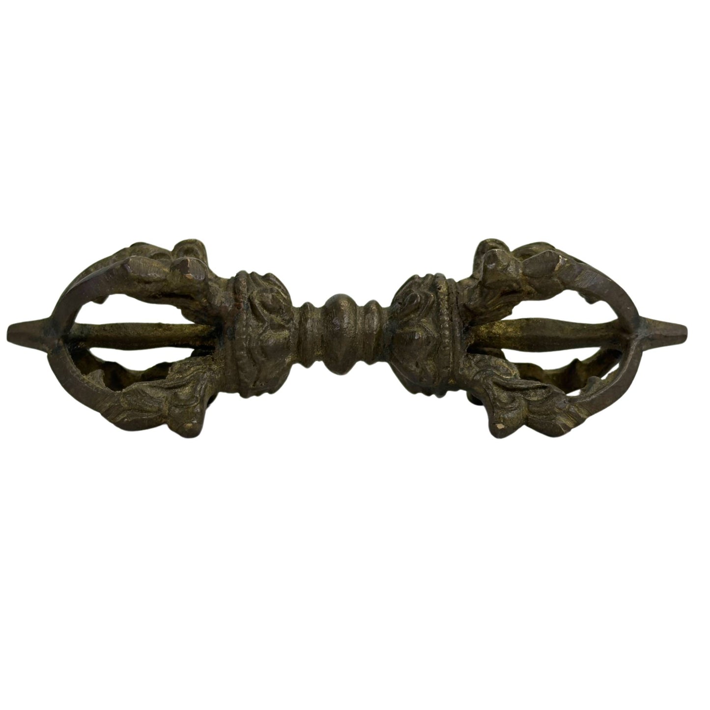 Tibetaanse vajra dorje van brons met donkere patina