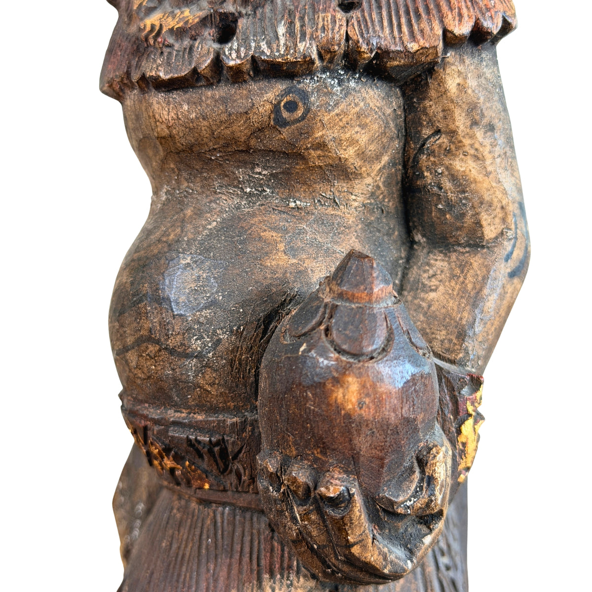 Torso met slijtage en vat