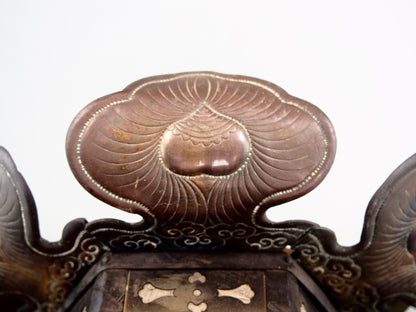 Antieke Japanse lantaarn brons 33cm hoog 1600 gram forensische taxati