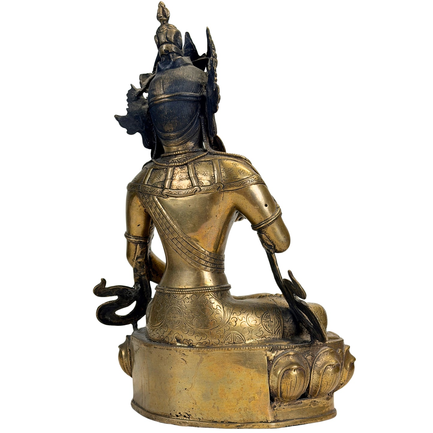 Antieke lotustroon van een 19e-eeuwse Tibetaanse Vajrasattva