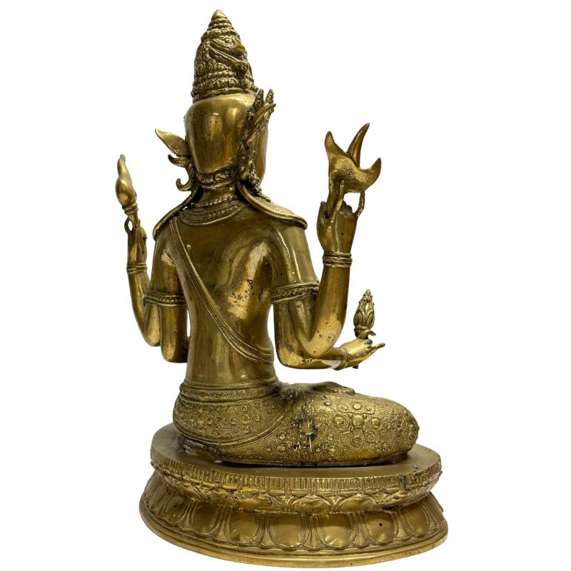 Vajrayana bodhisattva met rituele attributen uit Nepalese bronstraditie