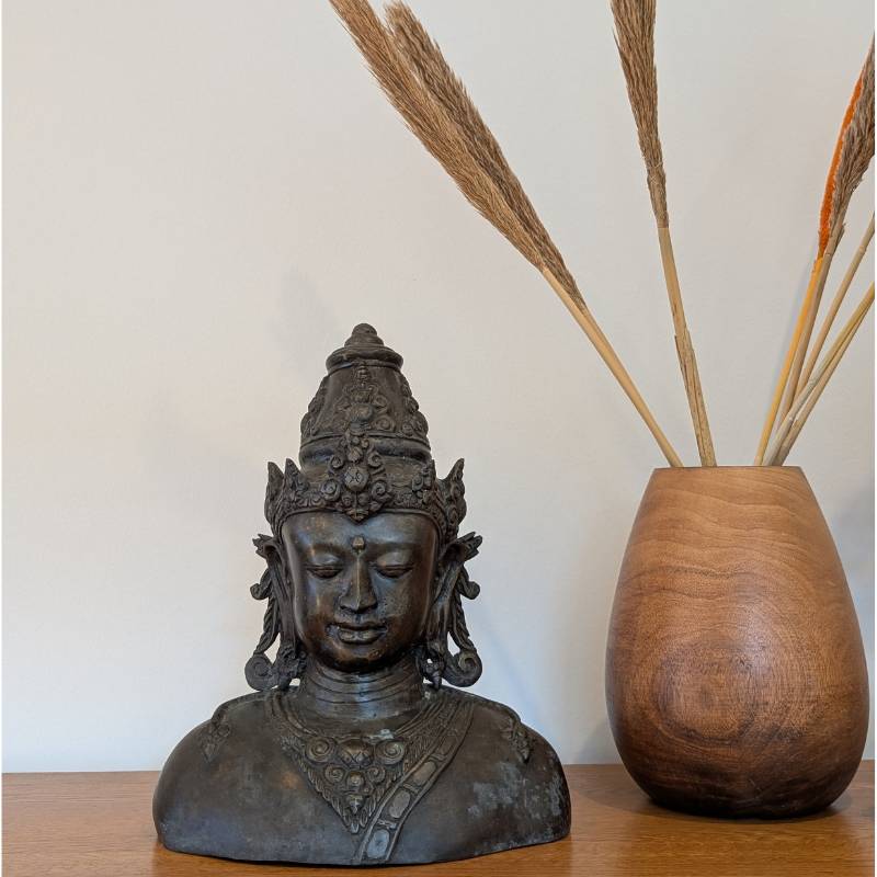 Vishnu borstbeeld uit Cambodja, 17e–18e eeuw