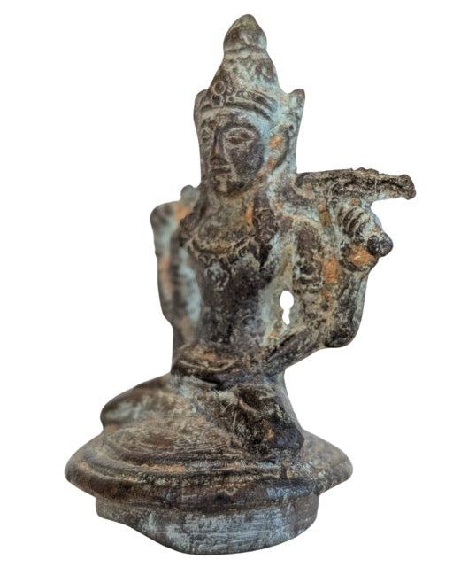 Bronzen Vishnu beeldje geschikt voor hindoe huisaltaar