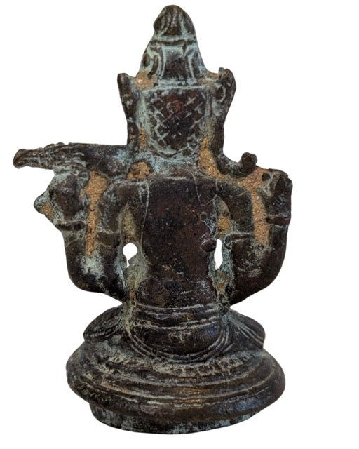 Bronzen Vishnu geluksbeeld in klein formaat