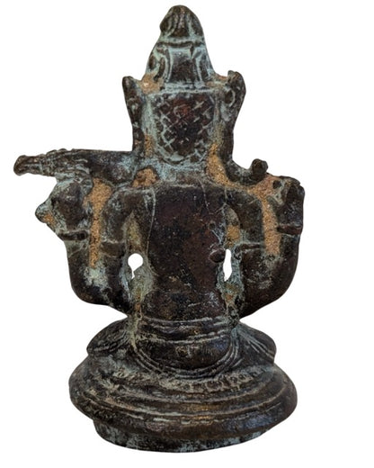 Bronzen Vishnu geluksbeeld in klein formaat