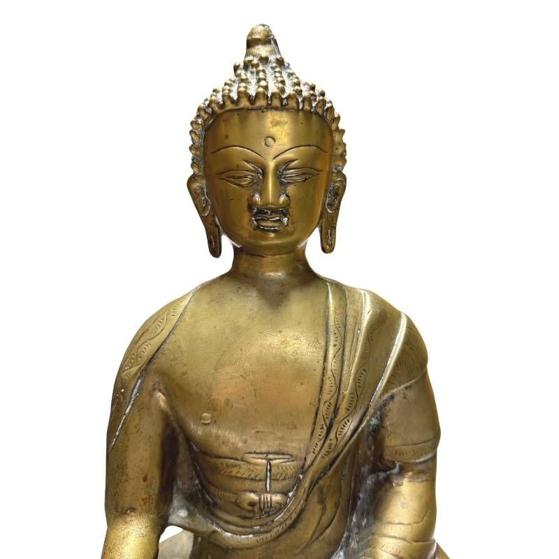 Antieke vuurvergulde boeddha uit de 18e tot vroege 19e eeuw