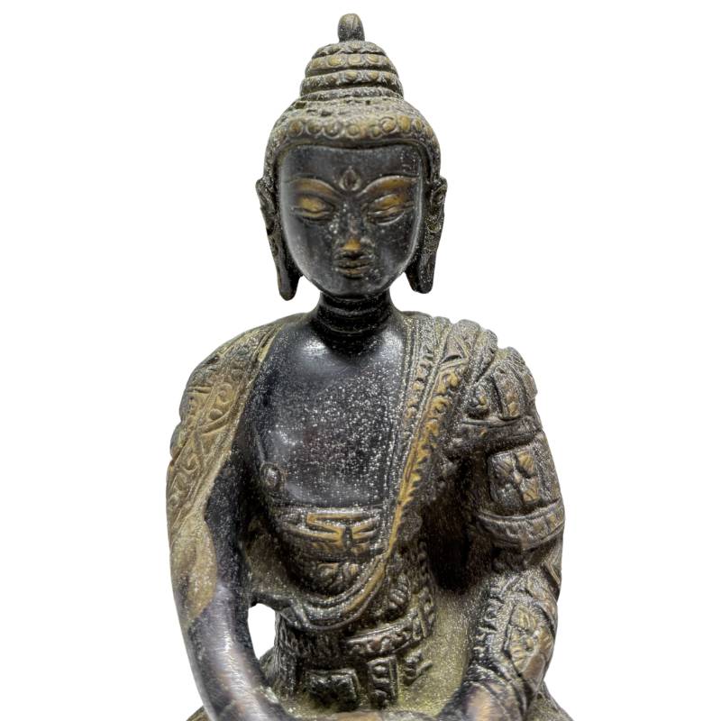 Vuurverguld Himalaya Boeddha paar als devotioneel set