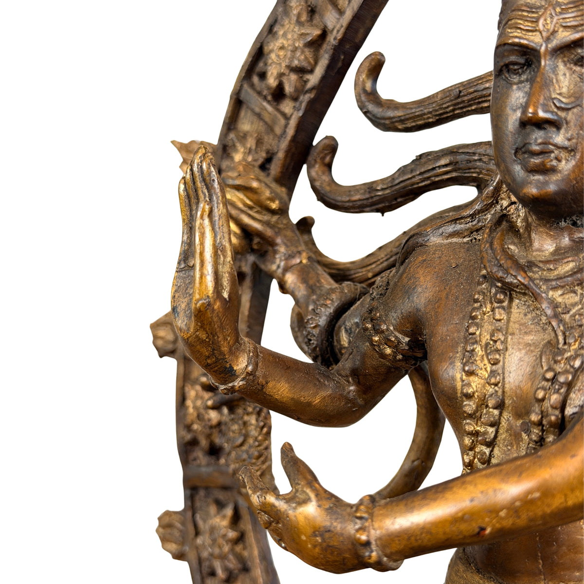 Bovenlichaam met hand in abhaya en gajahasta, detail