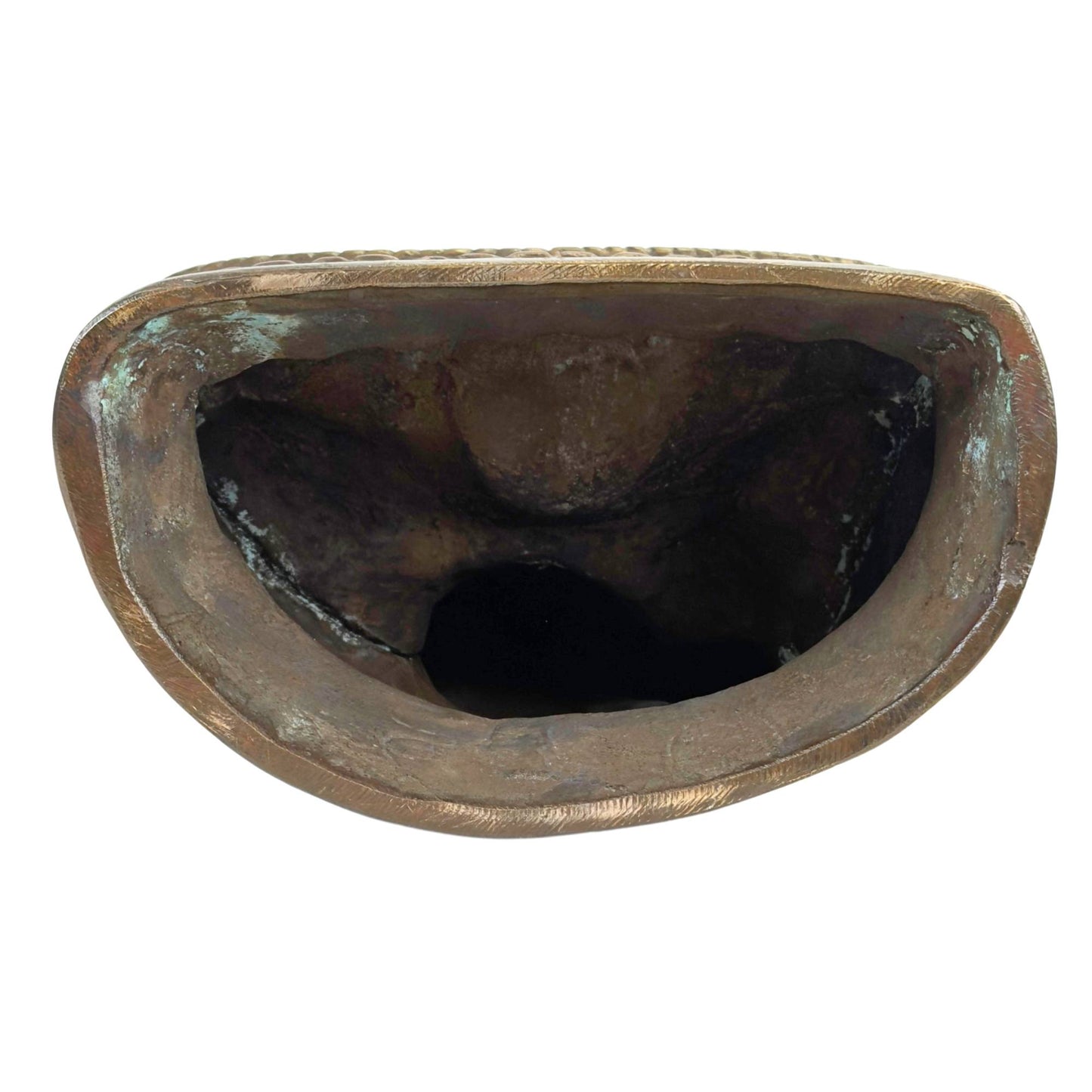 Zware bronzen Boeddha met stupa in zijn handen, 28 cm hoog, 4,2 kg en 19e-eeuwse uitstraling